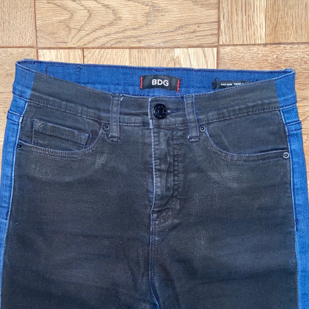 Black and Blue Skinny Jeans